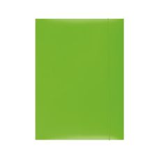 Teczka z gumką OFFICE PRODUCTS A4 zielona 350gsm 3-skrzydłowa karton lakier