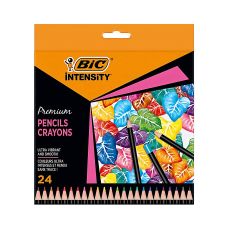 Kredki ołówkowe Intensity Premium BIC, 24 kolory w pudełku