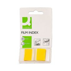 Zakładki indeksujące Q-CONNECT, PP, 25,4x43,7mm, 50 kart., żółte