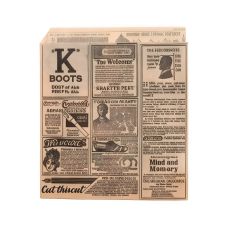 Torebka papierowa na burgera z wzorem TIMES 14 x 13 cm opakowanie 1000 sztuk