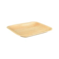 Talerz papierowy z liści palmowych kwadratowy 18 x 18 x 1,5 cm 25 sztuk