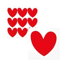 Serwetki 3-war. red hearts 33cmx33cm 20 szt.