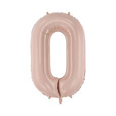 Balon Foliowy Cyfra 0 Ciemny Beż 72cm