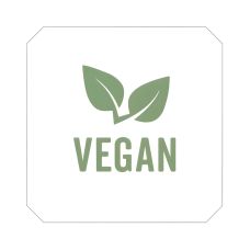 Naklejka papierowa Vegan kwadratowa 2,5 x 2,5 cm samoprzylepna 1000 sztuk
