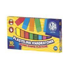 Plastelina Astra 10 kolorów kwadratowa