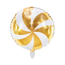 Balon Foliowy Cukierek Matowy Złoty 35cm