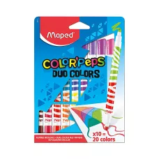 Flamastry dwustronne Colorpeps Duo 10 sztuk - 20 kolorów