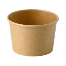 Kubek papierowy na lody kraft 130 ml średnica 76 mm opakowanie 50 sztuk