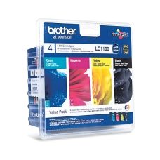 Oryginalny Zestaw Tuszów Brother LC1100VALBP CMYK do DCP/MFC