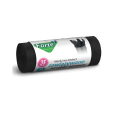 Worki na odpady 35L Forte+WNS LDPE extra grube, 15 sztuk – mocne i niezawodne do biura i domu
