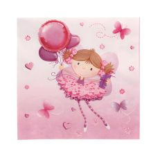Serwetki papierowe trzywarstwowe Little Dancer 1/4 składane 33 x 33 cm 20 sztuk