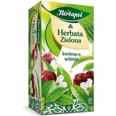 Herbata Zielona Herbapol Kwitnąca Wiśnia 20 torebek po 1,7g