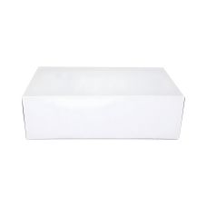 Pudełko kartonowe na ciasto 25 x 15 x 8 cm białe 50 sztuk do cateringu i cukierni