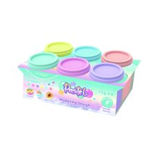 Ciastolina KEYROAD pastelowa, 6 kolorów x 75g, zestaw w pudełku