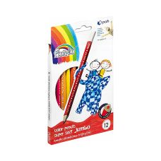 Kredki Grafionowe FIORELLO JUMBO Super Soft 12 Kolorów Trójkątne