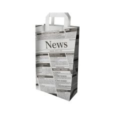 Torba papierowa Newsprint z uchwytem brązowa 22 x 10 x 36 cm 50 sztuk
