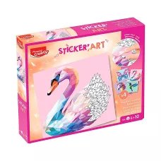 Zestaw Sticker Art Przyklejanie po Numerach Łabędź