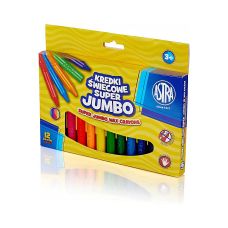 Kredki świecowe szkolne Super JUMBO Astra 12 kolorów