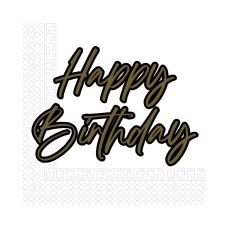 Serwetki 2-war. elegant birthday 33x33cm 20 szt.