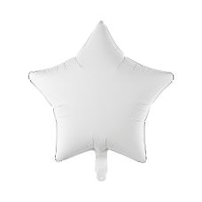Balon Foliowy Gwiazdka Biały 48 cm do Powietrza i Helu