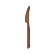Noże z włókien drzewnych REUSE WPC ciemny brąz 18,5 cm 50 sztuk