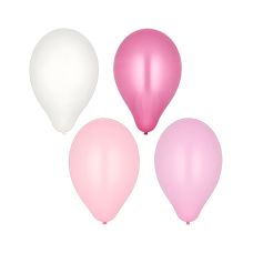 Balony lateksowe Pink-mix różowe i fioletowe 25 cm średnicy 16 sztuk