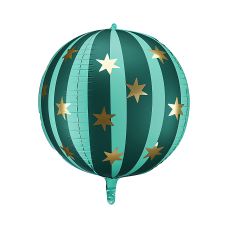 Balon Foliowy Piłka w Gwiazdki Zielony Matowy 75 cm