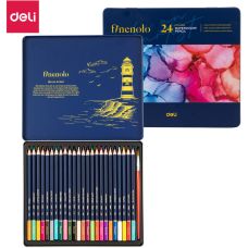 Kredki akwarelowe FINENOLO DELI 24 kolory metalowe opakowanie C129-24