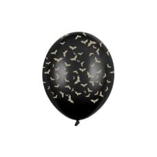 Balony 30 cm, Nietoperze, Pastel Black (1 op. / 6 szt.)