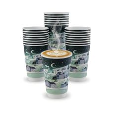 Kubek papierowy dwuściankowy świąteczny 450ml 20szt