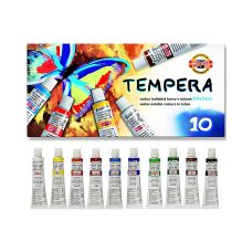 Farby Tempery Zestaw 10 Kolorów 16ml KOH-I-NOOR