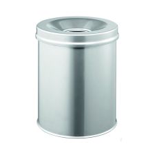 Kosz Na Śmieci, 15L, Z Pokrywą, Metaliczny