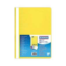 Skoroszyt DONAU z tworzywa PP A4 standard 120/180 mikronów żółty