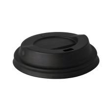 Pokrywka do kubka C-PLA czarna średnica 80 mm opakowanie 50 sztuk