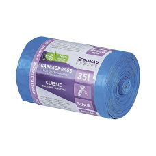 Worki na odpady DONAU EXPERT, klasyczne, LDPE, 35l, 50 szt., niebieskie