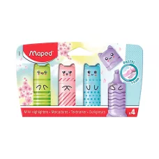 Zakreślacz Mini Kawaii Pastel 4 kolory blister