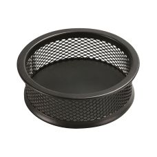 Pojemnik na spinacze biurowe Q-CONNECT Office Set metalowy czarny 1 sztuka
