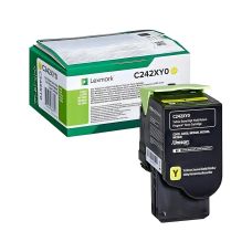 Toner Lexmark C242XY0 żółty do drukarek laserowych, wydajność 3500 stron