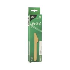 Noże jednorazowe z drewna brzozowego 16,5 cm wzór PURE 10 sztuk
