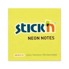 Notesy samoprzylepne żółte neonowe 76x76 mm