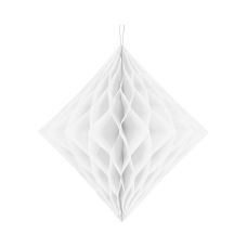 Diament Bibułowy Biały Dekoracyjny 30 cm Wysokości