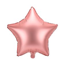 Balon Foliowy Gwiazdka Satynowy Różowe Złoto 48 cm