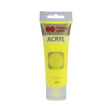 Farba Akrylowa Żółta Fluo 75ml Happy Color