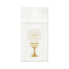 Torebki-serwetki na sztućce papierowe Premium Airlaid Komunia 40 x 40 cm 25 szt.