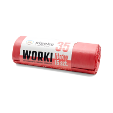 Worki LDPE mocne 35L 15 sztuk czerwone