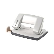 Dziurkacz biurowy KANGARO Aion-10G/S metaliczny biały do 10 kartek w pudełku PP