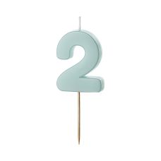 Świeczka Urodzinowa Cyferka 2 Jasnoniebieska 5.5 cm