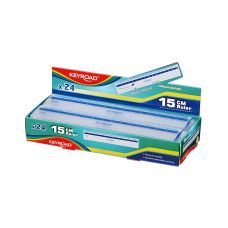Linijka plastikowa KEYROAD transparentna 15 cm