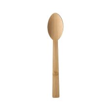 Łyżki jednorazowe z bambusa naturalne PURE 17 cm 50 sztuk