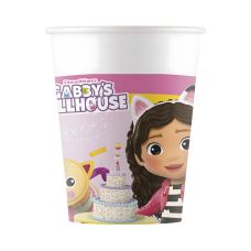 Kubki papierowe koci domek gabi 200ml 8 szt.